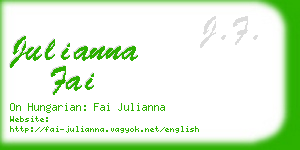 julianna fai business card